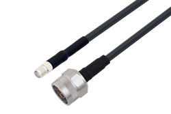 PE3C3196/HS2 - SMA Female to N Male Low Loss Cable Using LMR-195 Coax with Double HeatShrink