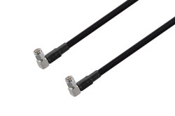 PE3C3197 - SMA Male Right Angle to SMA Male Right Angle Low Loss Cable Using LMR-240 Coax with Times Microwave Components