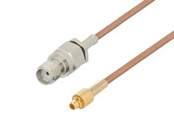 PE3C3219 - SMA Female to MMCX Plug Cable Using RG178 Coax