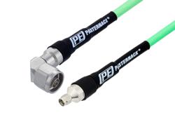 PE3C3236LF - SMA Male to N Male Right Angle Low Loss Cable Using PE-P300LL Coax, LF Solder