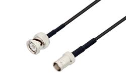 PE3C3325/HS - BNC Male to BNC Female Cable Using RG174 Coax with HeatShrink