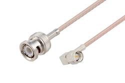 PE3C3331LF - SMA Male Right Angle to BNC Male Cable Using RG316-DS Coax, LF Solder