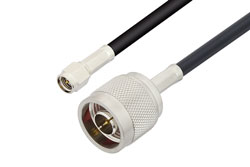 PE3C3337 - Fire Rated SMA Male to N Male Low Loss Cable Using LMR-195-FR Coax