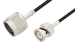 PE3C3378 - N Male to BNC Male Cable Using RG174 Coax