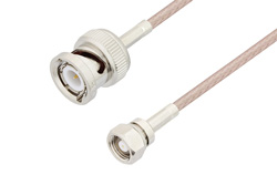 PE3C3394 - 50 Ohm BNC Male to 75 Ohm SMC Plug Cable Using 75 Ohm RG179 Coax