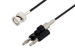 PE3C3402 - BNC Male to Banana Plugs Cable Using RG174 Coax