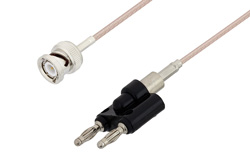 PE3C3403 - BNC Male to Banana Plugs Cable Using RG316 Coax