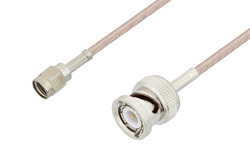 PE3C3413 - Reverse Polarity SMA Male to BNC Male Cable Using RG316 Coax