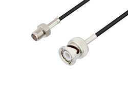 PE3C3421 - Reverse Polarity SMA Female to BNC Male Cable Using RG174 Coax