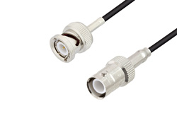 PE3C3432 - BNC Male to Reverse Polarity BNC Female Cable Using RG174 Coax