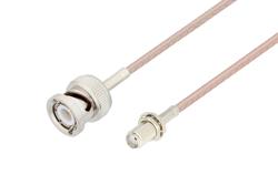PE3C3447 - BNC Male to SMA Female Bulkhead Cable Using RG316 Coax