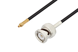 PE3C3464 - MMCX Plug to BNC Male Cable Using PE-C100-LSZH Coax
