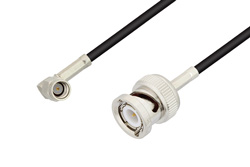 PE3C3471 - SSMA Male Right Angle to BNC Male Cable Using RG174 Coax