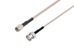 PE3C3495/HS - SMA Male to BNC Male Cable Using RG316-DS Coax with HeatShrink