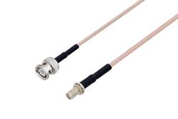 PE3C3529/HS - BNC Male to SMA Female Bulkhead Cable Using RG316-DS Coax