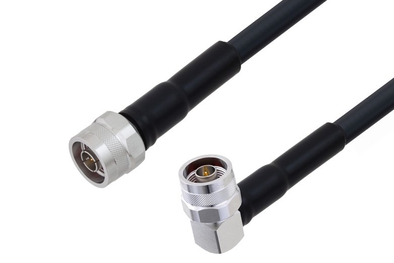 PE3C3643 - N Male to N Male Right Angle Cable Using LMR-400-UF Coax