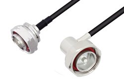 PE3C3671 - 7/16 DIN Male to 7/16 DIN Male Right Angle Cable Using PE-C240 Coax
