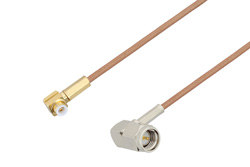 PE3C3998 - Snap-On MMBX Plug Right Angle to SMA Male Right Angle Cable Using RG178 Coax