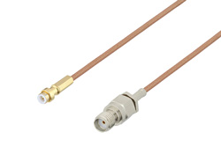 PE3C3999 - Snap-On MMBX Plug to SMA Female Cable Using RG178 Coax