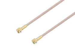 PE3C4016 - Snap-On MMBX Plug Right Angle to Snap-On MMBX Plug Right Angle Cable Using RG316 Coax