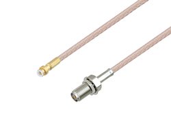 PE3C4021 - Snap-On MMBX Plug to Reverse Polarity SMA Female Bulkhead Cable Using RG316 Coax
