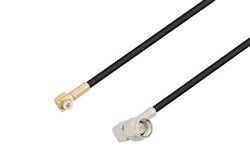 PE3C4045 - Snap-On MMBX Plug Right Angle to SMA Male Right Angle Cable Using RG174 Coax