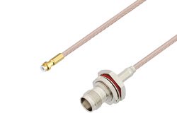 PE3C4058 - Snap-On MMBX Plug to TNC Female Bulkhead Cable Using RG316-DS Coax
