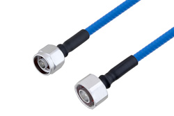 Plenum N Male to 4.1/9.5 Mini DIN Male Low PIM Cable Using SPP-250-LLPL Coax, LF Solder