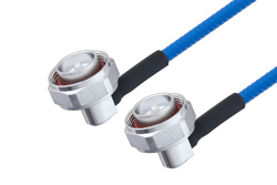PE3C4144 - Plenum 7/16 DIN Male Right Angle to 7/16 DIN Male Right Angle Low PIM Cable Using SPP-250-LLPL Coax , LF Solder