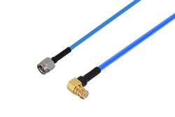 PE3C4237 - SMA Male to SMP Female Right Angle Cable Using PE-P086 Coax