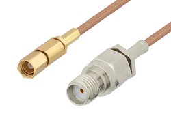 PE3C4393 - SMA Female to SSMC Plug Cable Using RG178 Coax
