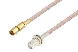 PE3C4411 - SMA Female Bulkhead to SSMC Plug Cable Using RG316 Coax