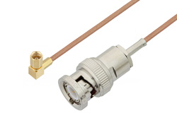 PE3C4466 - BNC Male to SSMC Plug Right Angle Cable Using RG178 Coax