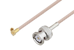 PE3C4476 - BNC Male to SSMC Plug Right Angle Cable Using RG316-DS Coax