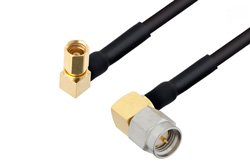 PE3C4485 - SMA Male Right Angle to SSMC Plug Right Angle Cable Using PE-SR405FLJ Coax