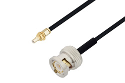 PE3C4488 - BNC Male to SSMC Jack Bulkhead Cable Using PE-SR405FLJ Coax