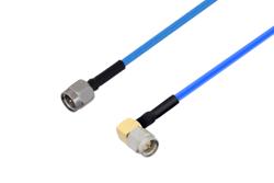 PE3C4492 - SMA Male to SMA Male Right Angle Cable Using PE-P086 Coax
