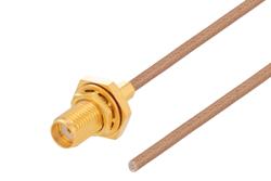PE3C4499 - SMA Female Bulkhead to Straight Cut Lead Cable Using RG178 Coax