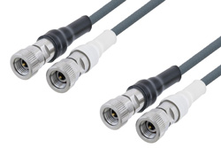 2.92mm Male to 2.92mm Male Skew Matched Pair Cable 24 Inch Length Using PE-125LLS Coax