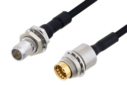 PE3C4851 - Slide-On BMA Plug Bulkhead to Slide-On BMA Jack Bulkhead Cable Using PE-SR405FLJ Coax