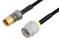 PE3C4856 - Snap-On BMA Jack to SMA Male Cable Using PE-SR405FLJ Coax