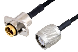 PE3C4864 - Slide-On BMA Jack 2 Hole Flange to TNC Male Cable Using PE-SR405FLJ Coax