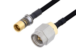 PE3C4908 - Snap-On BMA Jack to SMA Male Cable Using PE-SR402FLJ Coax