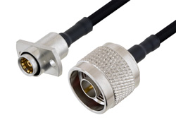PE3C4913 - Slide-On BMA Jack 2 Hole Flange to N Male Cable Using PE-SR402FLJ Coax