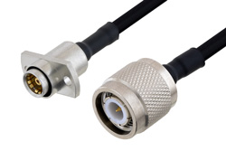 PE3C4916 - Slide-On BMA Jack 2 Hole Flange to TNC Male Cable Using PE-SR402FLJ Coax