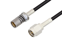 PE3C4926 - Snap-On BMA Jack to SMA Male Cable Using LMR-100 Coax