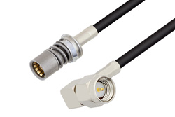 PE3C4928 - Snap-On BMA Jack to SMA Male Right Angle Cable Using LMR-100 Coax