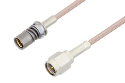 PE3C4941 - Snap-On BMA Jack to SMA Male Cable Using RG316 Coax