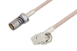 PE3C4943 - Snap-On BMA Jack to SMA Male Right Angle Cable Using RG316 Coax