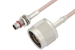 PE3C4945 - Slide-On BMA Plug Bulkhead to N Male Cable Using RG316 Coax